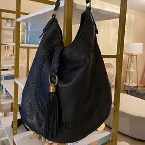 Ralph Lauren, black leather bag